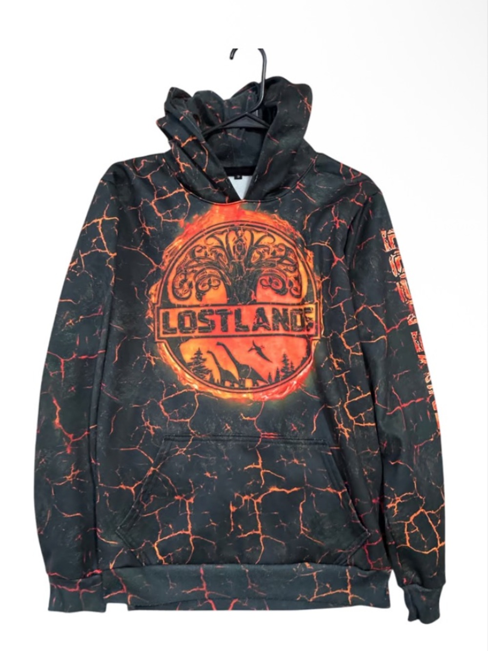 Lostlands Black & Orange Graphic Hoodie